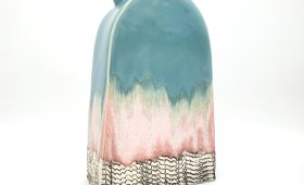 Turquoise and Pink Vase